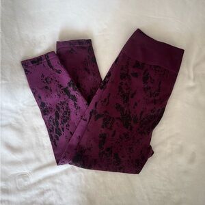 Fabletics Purple and Black Patterned Leggings